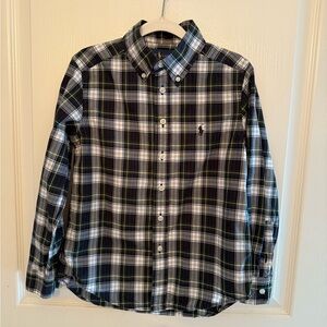 Ralph Lauren Navy and White Plaid Shirt